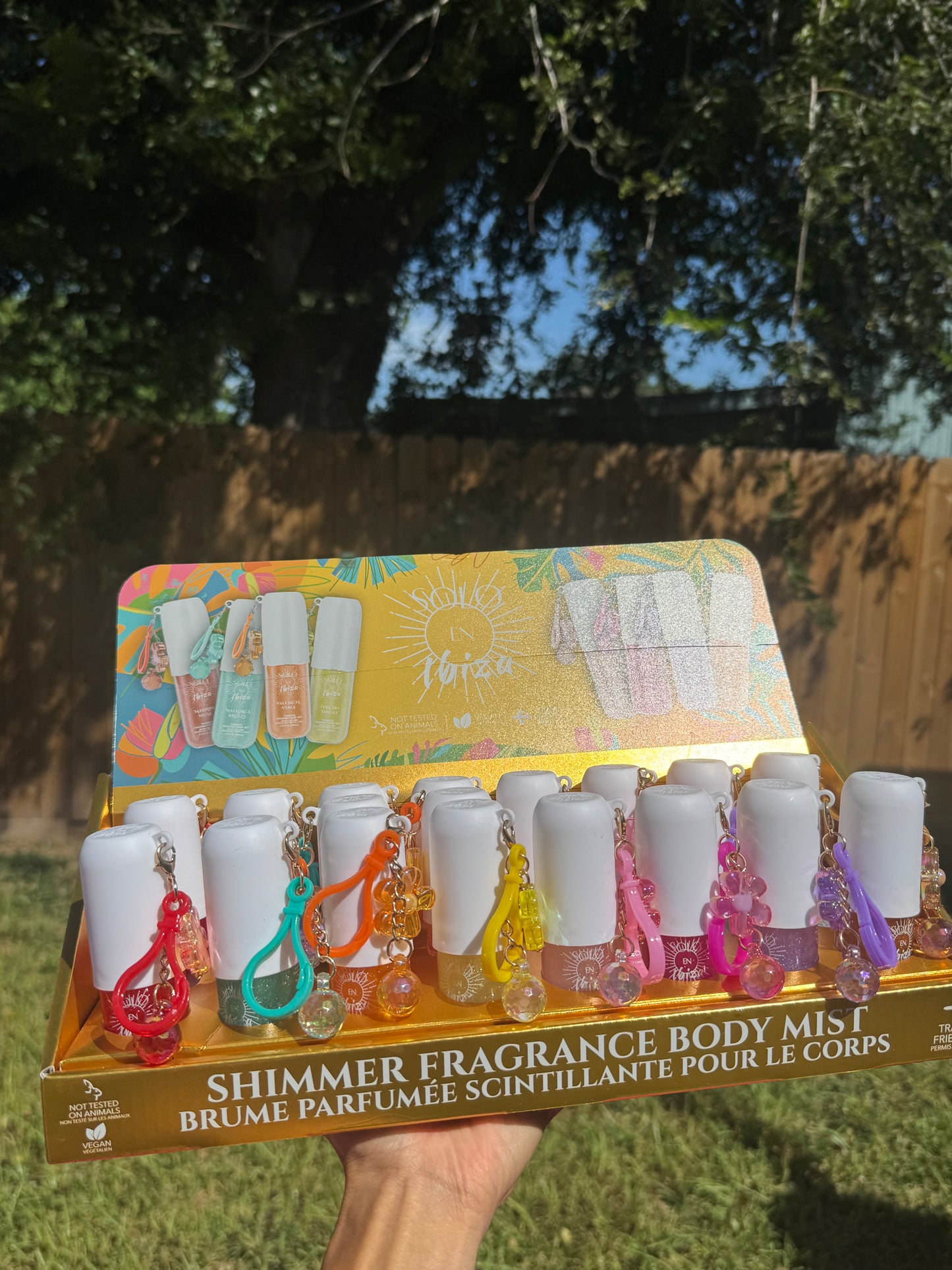 Shimmer keychain sprays ✨
