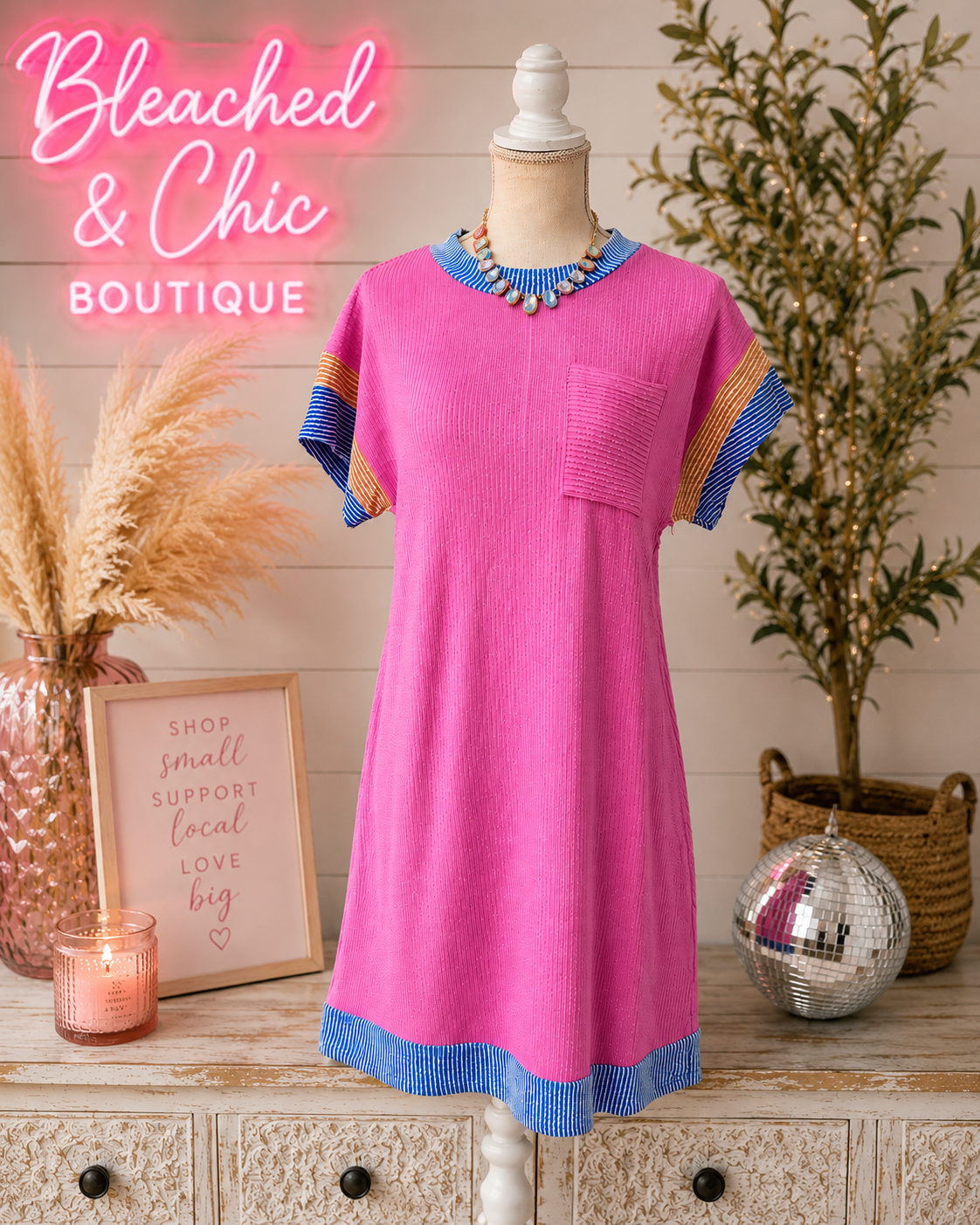 Classy everyday ribbed dress 💖✨