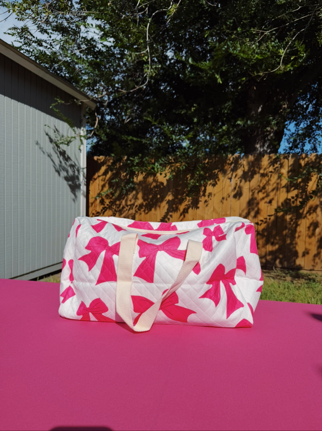Bow duffle 🎀